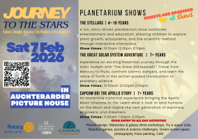 Follow the QR Code for more information and tickets for the Shows in the Planetarium.